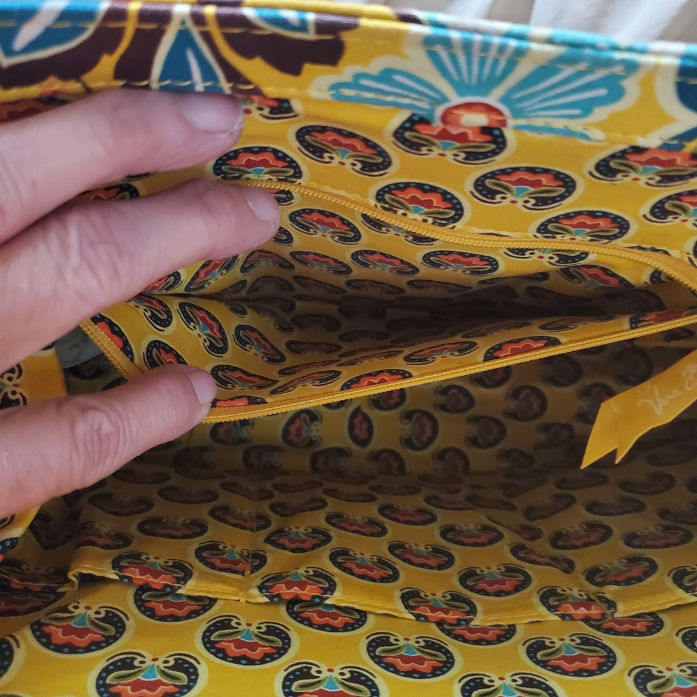 Vera Bradley Yellow Floral Quilted Shoulder Bag - Picture 6 of 14
